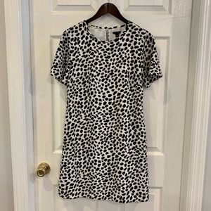 Ann Taylor Cheetah Dot Pocket T-Shirt Dress